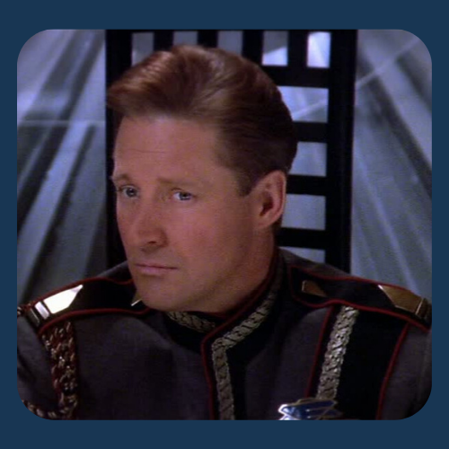 Bruce Boxleitner as John Sheridan in Babylon 5.